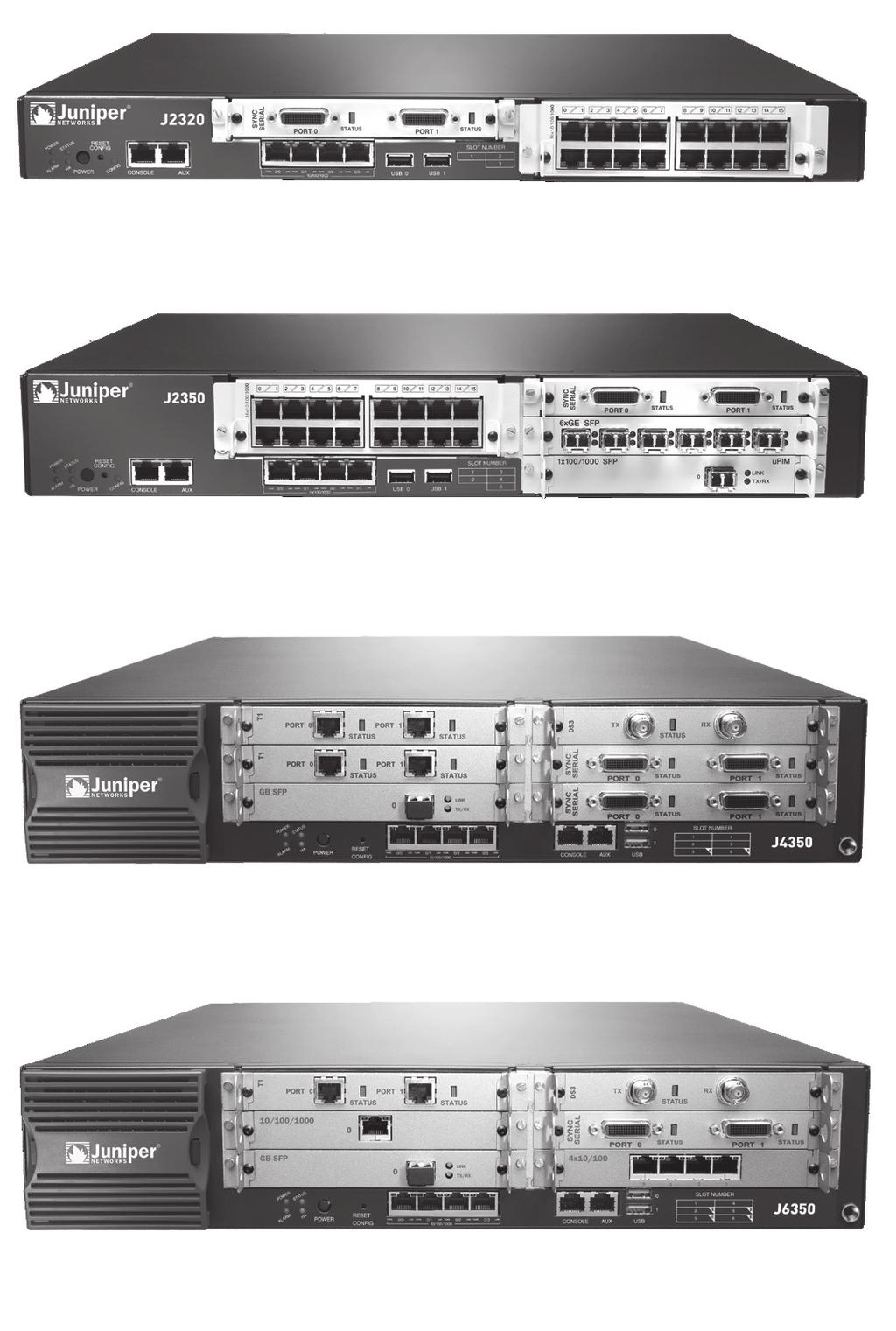 J Series Services Routers J2320 J2350 J4350 Juniper Networks J Series routers provide up to Gigabit Ethernet performance for enterprise remote, branch, and regional offices.