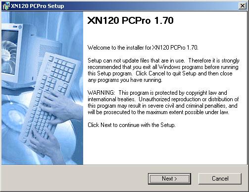 XN120 PC Programming Tool XN120 PC Programming Tool Minimum Requirements The XN120 PCPro will be installed into the following PC specifications; 1 Processor Pentium II 500MHz equivalent or higher 2