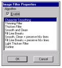 Working with Scanner Rules 169 Image Filter Properties Selecting Image Filter Properties on the Image Processing submenu will bring up the window shown below.