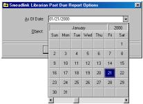 310 Chapter 15 As Of Date calendar Drag the scroll bar at the bottom of the calendar to select the desired month, then click the desired day in the month. 4.