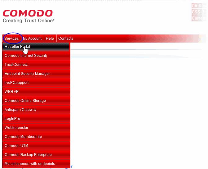 Note: If you are accessing CAM for the first time you will need to agree to the Comodo Security