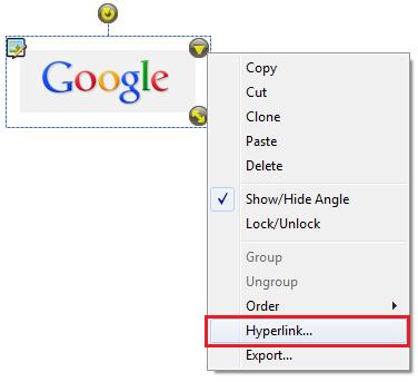 6.3.4) Hyperlink Select the object, and then click Menu Icon.