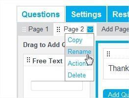 Select the rename option from the provided options and name your page Yes.
