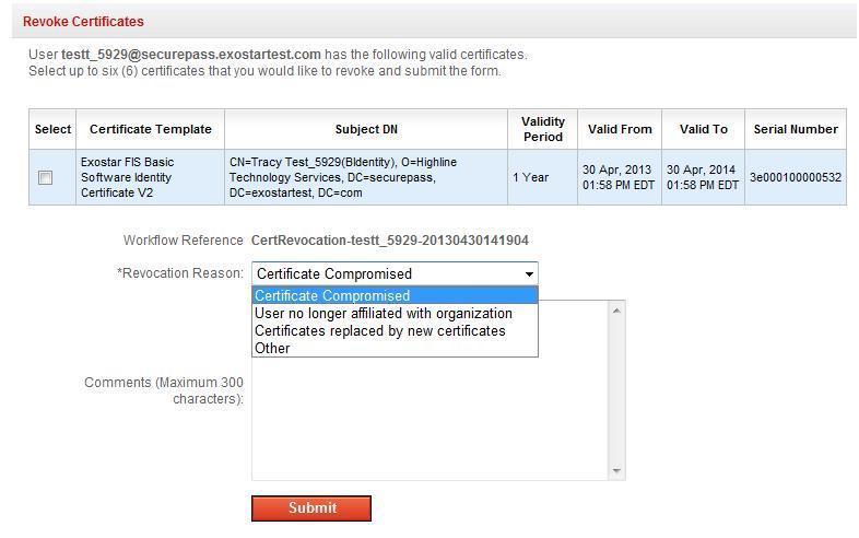 Select the certificates by clicking on the check box against each certificate. 7.