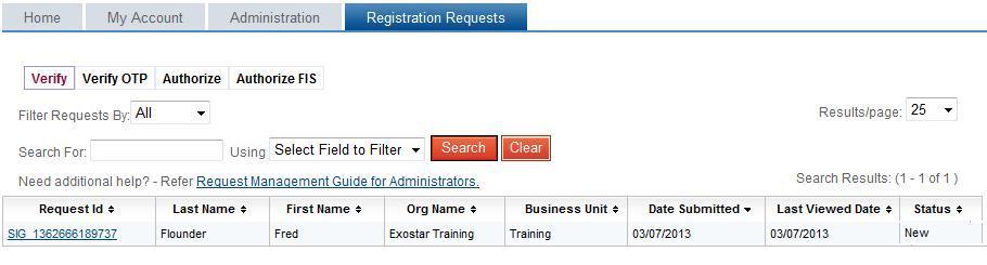 Organization Administrator Tasks Verify User's MAG Registration Request An Organization Administrator is responsible for certifying a user's affiliation with the organization and verifying the user's
