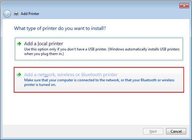 Select the Add a printer option. 10.