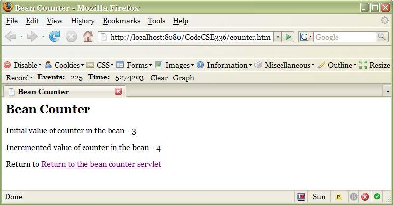 BeanCounter Generated Page 13 BeanCounter Servlet public class BeanCounter extends HttpServlet { private static final String CONTENT_TYPE = "text/html"; private static final String DOC_TYPE = "<!