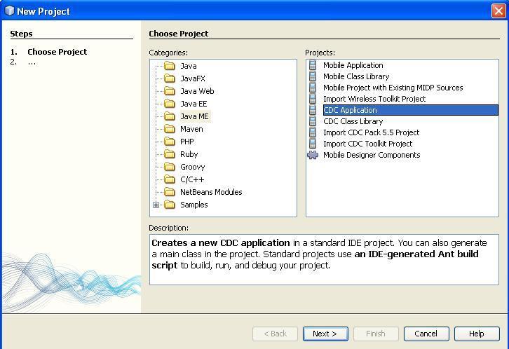 // </editor-fold> Creating the Manipulate School Database Project 1. Open Netbeans IDE 6.8. 2. Choose File New Project Java ME CDC Application. 3. Name the project Manipuate School Database. 4.