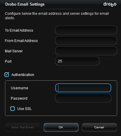 3. In the From E-mail Address text box, enter an e-mail address from which the alerts are sent. 4. In the Mail Server text box, enter the server from which to send the alerts.