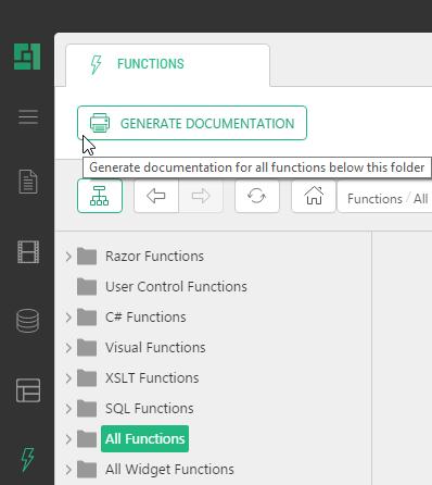 1. In the Functions perspective, expand All Functions. 2. Locate and select a function you like. 3. Click Information on the toolbar. The information will appear in the right-pane view.