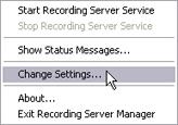 NetEVS 3.1 User Manual Management Client: System Administration The Recording Server Settings window appears.