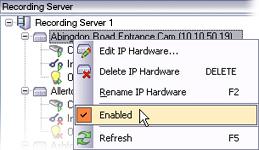 NetEVS 3.1 User Manual Management Client: System Administration Enabling/Disabling Hardware Added hardware is by default enabled.