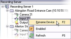 From the menu that appears, select Enabled: Disabling To disable a device, for example for licensing or performance purposes, clear the Enabled selection in the menu. Renaming Individual Devices 1.