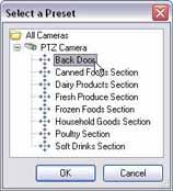 Management Client: System Administration NetEVS 3.1 User Manual preset: Clicking the preset link lets you select which preset position the PTZ camera should move to.