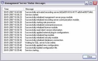 NetEVS 3.1 User Manual Services: Basic Administration Viewing Status Messages 1. Right-click the notification area's NetEVS-Server service icon. 2.