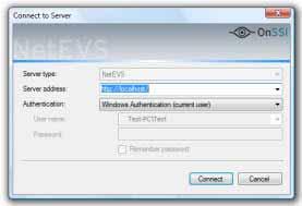 Management Client: System Administration NetEVS 3.1 User Manual Management Client login window 2.