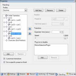 NetEVS 3.1 User Manual Management Client: System Administration Testing a Preset Position 1. Select the required preset position in the Presets tab's list of available preset positions for the camera.