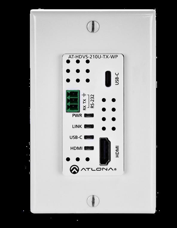 Two-Input Wallplate Switcher for and with Ethernet-Enabled HDBaseT Output The Atlona is a 2x1 switcher and HDBaseT transmitter with and inputs.