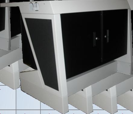 Base, 12 Standing Desks Existing operator console units can be modified in