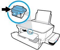e. Make sure the printhead latch is properly closed and the print carriage is not obstructed. If the print carriage is in the center of the printer, slide it to the right.