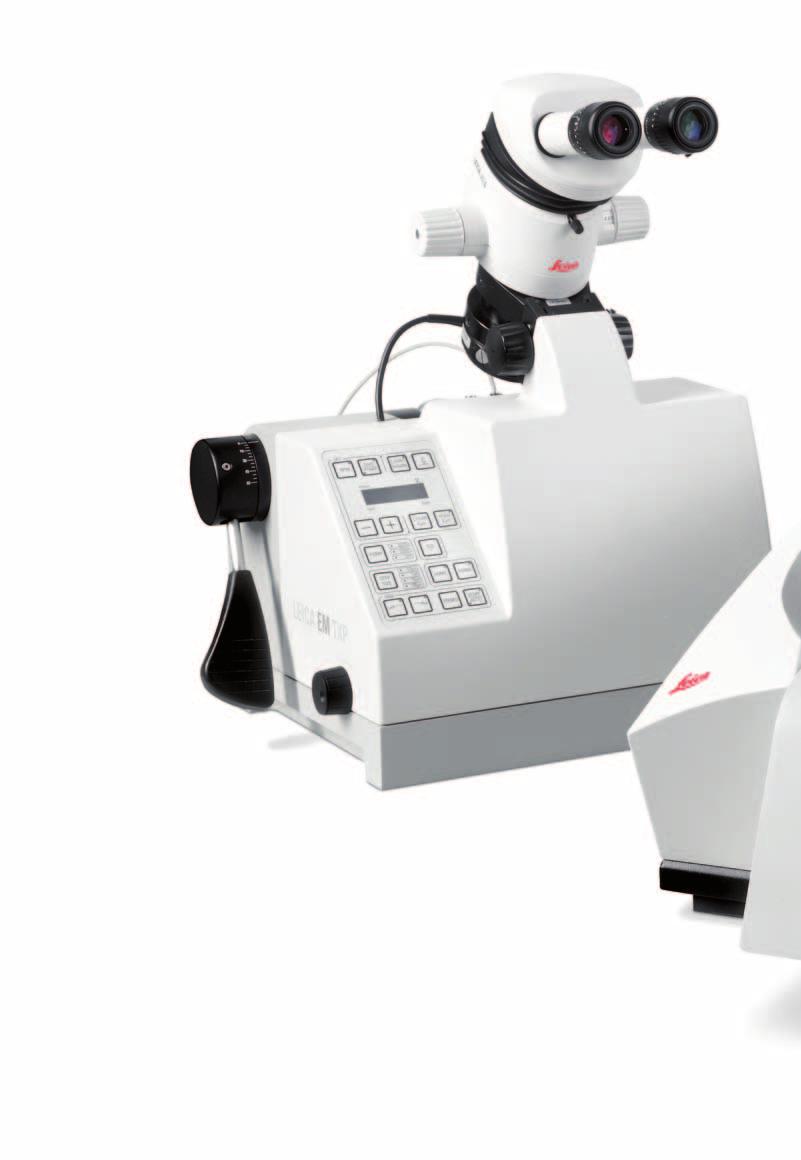 Synergies with the Leica EM TXP Prior to using the Leica EM TIC020, a mechanical preparation is often required to get as close as possible to the