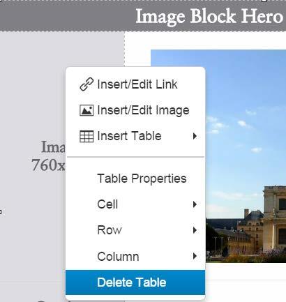 1. Click under the first paragraph in the Main Content area and click the Snippet icon. 2. In the Filter box, type Table. 3. Choose Table 2-column and click Insert. 4.