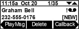 Using the Call Log The Call Log soft keys, as shown in Figure 30 and described in Table 17, are available whenever the Call Log has at least one entry. 4 1 3 2 Figure 30. Call Log Functions 1.