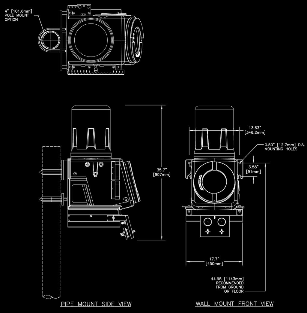 700XA Process Gas Chromatograph Recommended Installation The drawings below represent the minimum recommended installation guidelines for the 700XA Process Gas