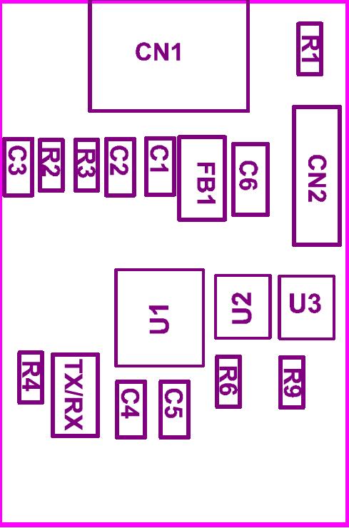 Figure 3 - LC234X Module Component Placement