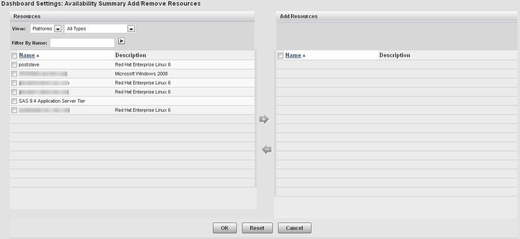 Example: Adding an Availability Summary Portlet 19 4. In the View field, select Services.
