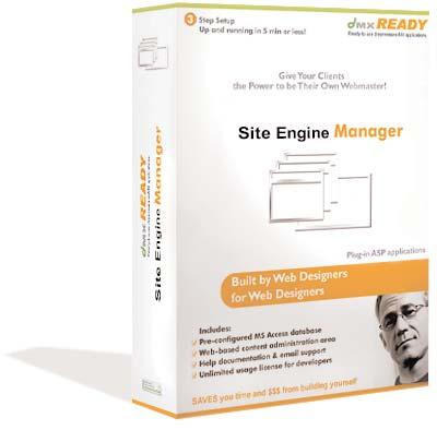 7 of 9 DMXReady Site Engine Manager Links DMXReady Site Engine Manager is the perfect tool for easy, no-hassle content management.