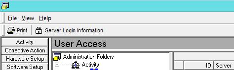 Click the Server Login Information button on the toolbar. 7.