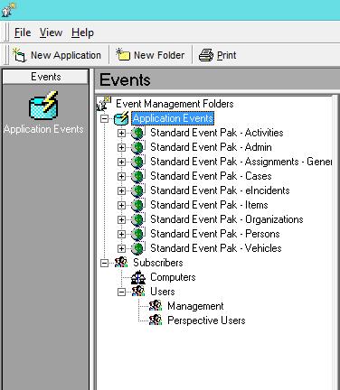 Application Creation Application Creation Before using any of the events in your Perspective