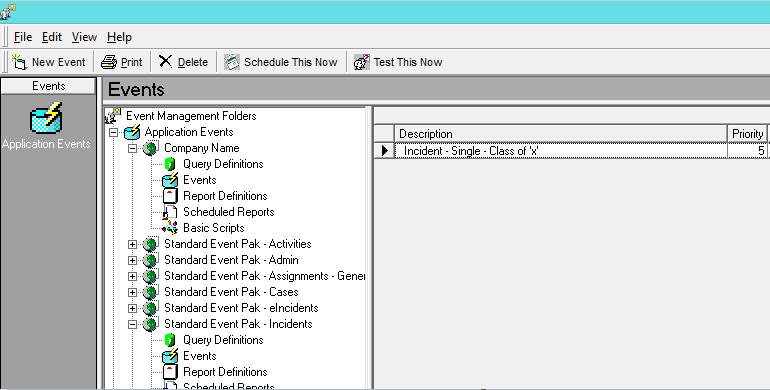 Event Configuration 12. Go back to Standard Event Pak Incidents. 13. Click Query Definitions. 14.