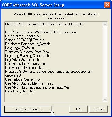 ODBC Connection Setup 9.