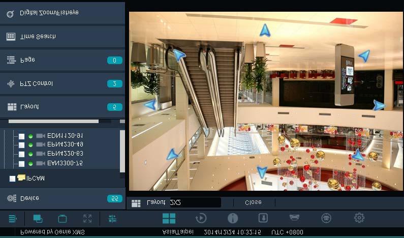 3.3.6 PTZ Control You can remotely control the IP Speed Dome cameras or configure their settings through the system.