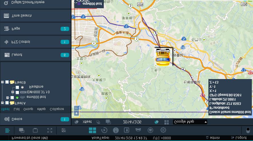 3.8 Xfleet Live View This function is optional (license required). You can manage a fleet system on this page.