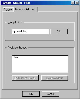 Select the file group Source Group 1 in the Project Window Files tab and click on it to change the name into User.