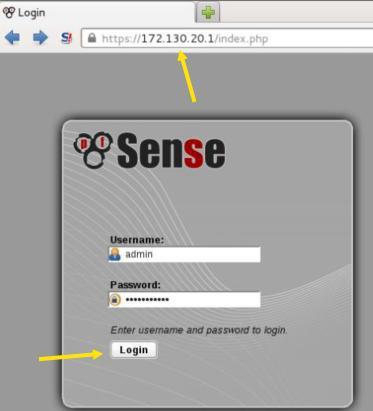 Task 1: Connect to the pfsense Connect to the pfsense box via the web