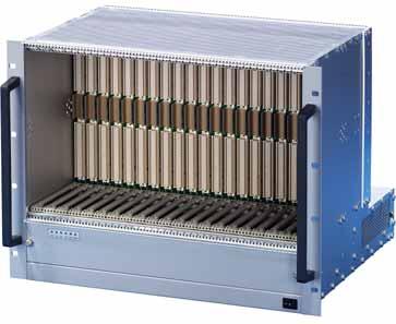 System VME4x subrack systems 8 U, 21 SLOT, WITH REAR I/O Main Catalogue System for vertical board mounting with board formats Rear, rear I/O: U, 80 mm deep Backplane VME4x 21 slot, U, with P0 plug