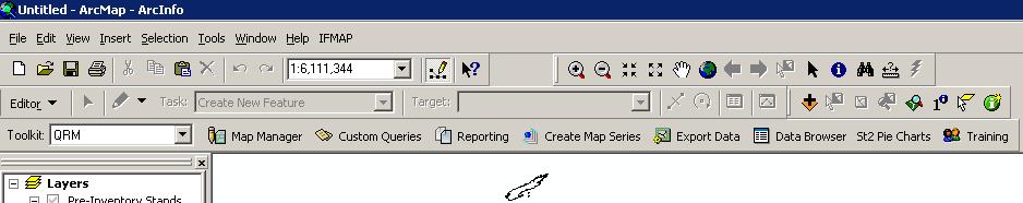 Toolbars Customizing your screen IFMAP has several toolbars available for use in IFMAP.