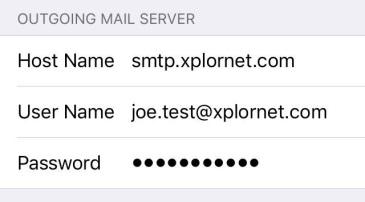 Verify that the Incoming Mail Server Host Name is either imap.xplornet.com, or imap.xplornet.ca (if your email address ends in @xplornet.