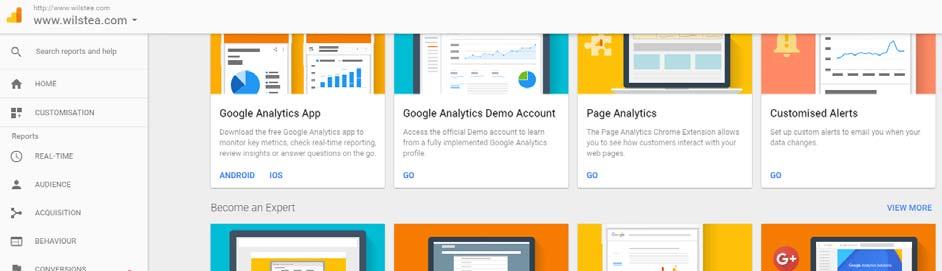 Password: Google Analytics is a complex package designed to link in with Google Pay Per Click Adverts. You will be able to see basic user stats on the Home page.