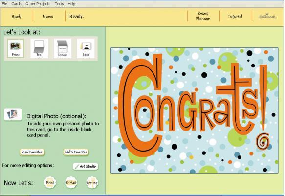 Using this program, you can create custom greeting cards.