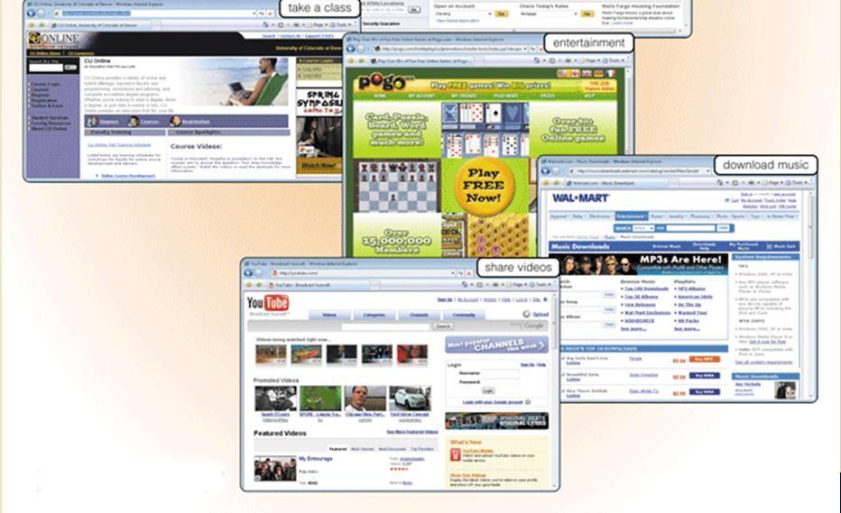 Billions of documents, called Web pages, available to anyone connected to the Internet A Web site is a collection of related Web pages You can share information on a social networking Web site or a