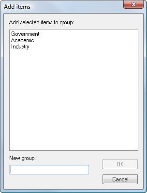 On the Manage Groups dialog box, click on the name(s) of the group(s) you want to delete. 4. Select Groups from the Menu and Delete. 5. Click Yes or Yes to All on the Confirm Group Delete dialog box.