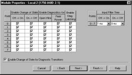 6-14 Configuring Your ControlLogix Digital I/O Modules Configuring a Diagnostic Input Module The following ControlLogix digital input modules are diagnostic input modules: 1756-IA8D 1756-IB16D The