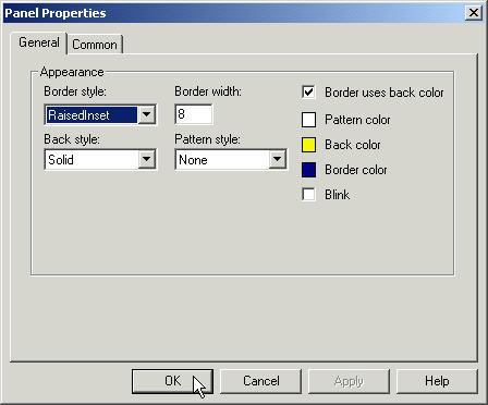 tools in the Objects menu. Panel Object 6.