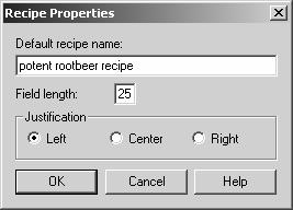 5-49 Recipe A recipe object provides operators a way to specify the name of a recipe file containing data for the numeric and string input boxes in a display.