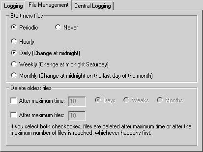 Log files are named automatically by the system.